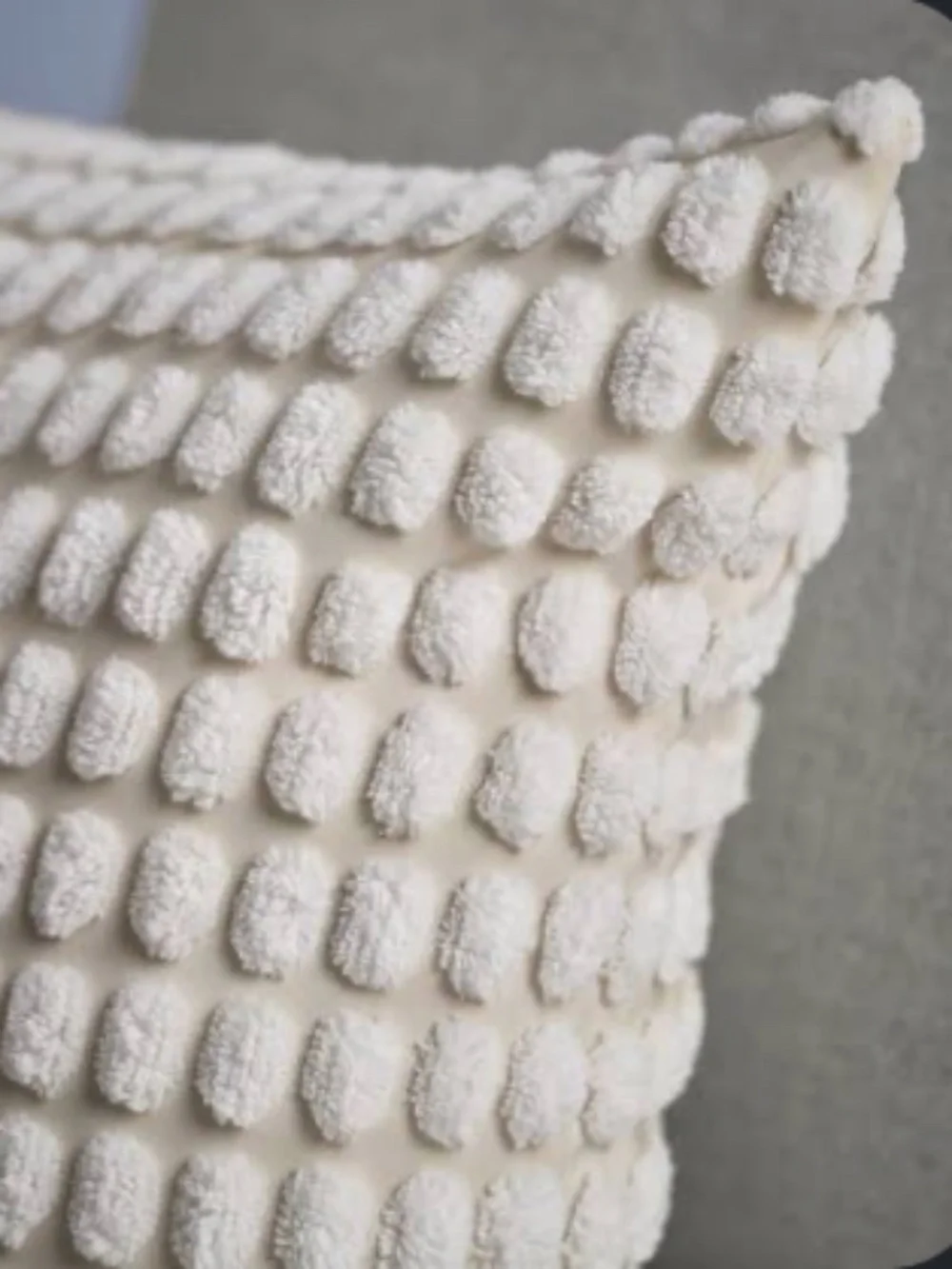 IKEA SVARTPOPPEL off-white Cushion Cover with dawn pillow